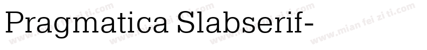 Pragmatica Slabserif字体转换
